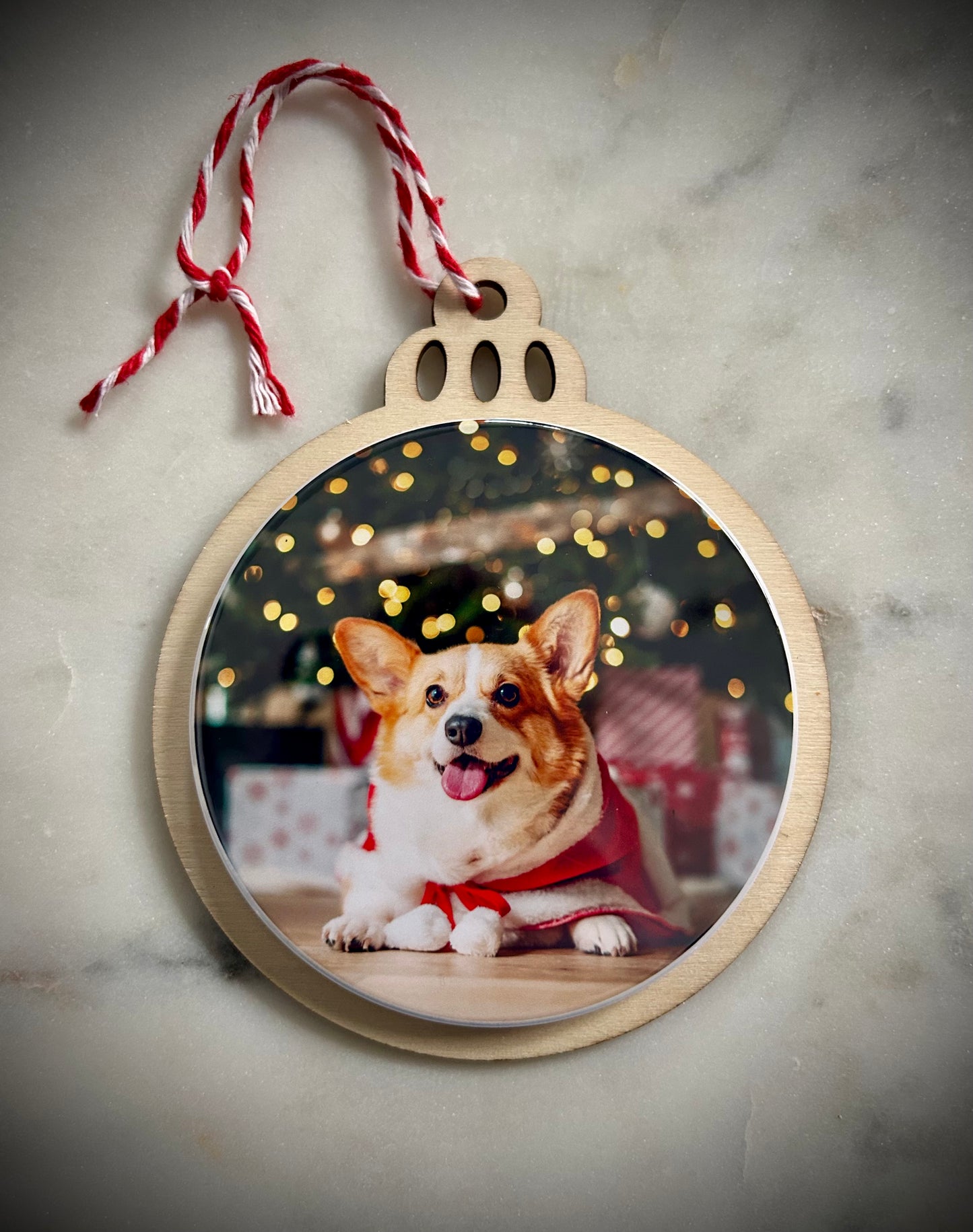 Personalized Photo Christmas Ornament – Custom Round 3.5″ Keepsake | Free Shipping